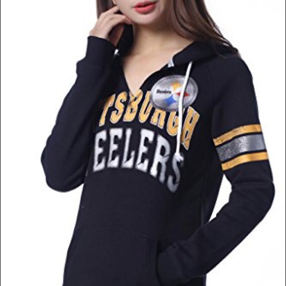 PINK Victoria's Secret Sweaters - 💛VS-PINK Steelers Hoodie🖤